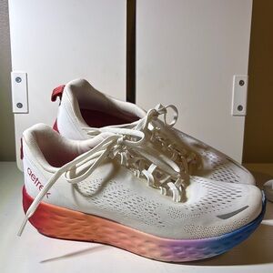 Aetrex White and Multicolor Gradient Men's Shoes
